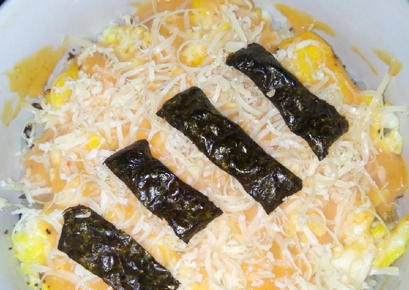 Cara Gampang Menyiapkan Egg Mentai Cheese Rice Garam Masala yang Enak
Banget