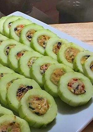 Una foto de Rolls de pepinos