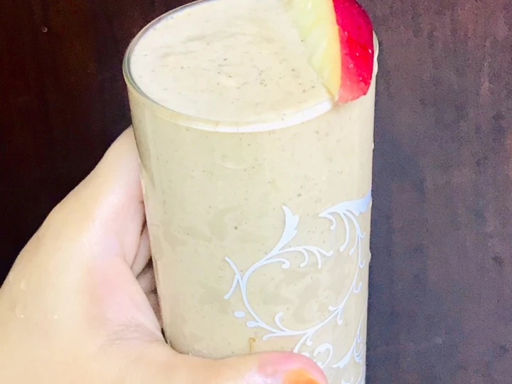 Easy Steps to Make Recipe Apple &amp;amp; oats smoothie that is Delicious, Tasty}