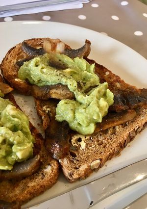 A picture of Avocado & Mushrooms on Toast.
