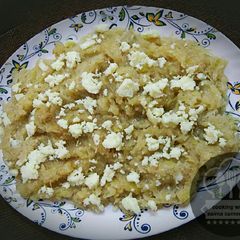 Looki ka halwa with instant khoya A picture of Looki ka halwa with instant khoya.