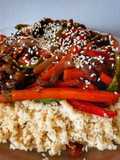 Verduras al wok con Cuscús