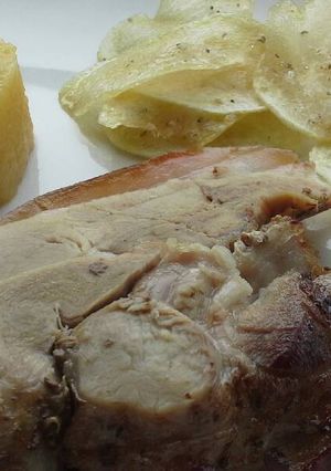 Una foto de Paletilla de lechón al horno
