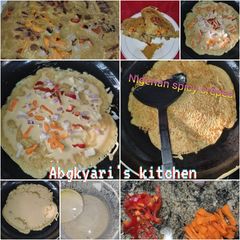 Nigerian spicy crêpes 😁 A picture of Nigerian spicy crêpes 😁.