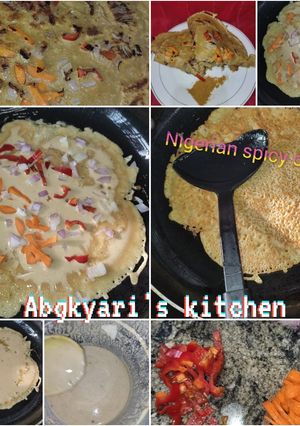 A picture of Nigerian spicy crêpes 😁.