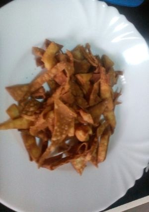 A picture of Crunchy Fried tortillas#authors marathon.