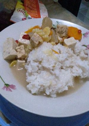 Foto resep Nasi sayur kothok tahu putih tempe kikil (kttk)