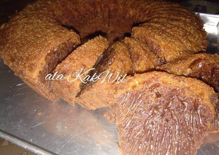 Cake Karamel (sarang semut) ala KakWil