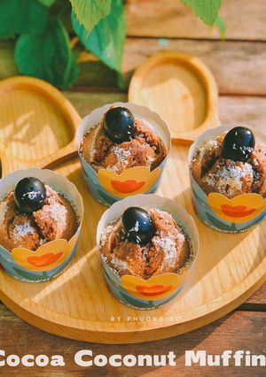 Hình của món Muffins Cacao Vụn Dừa.