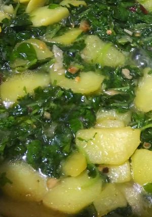 A picture of Alu meethi.