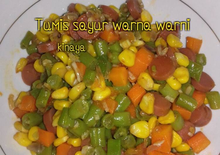 Bahan mengolah Tumis sayur warna warni Lezat