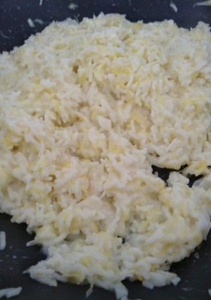 Une photo de Risotto riz courge spaghetti