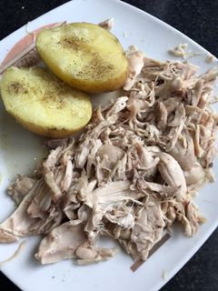 Una foto de Muslos de pollo en olla express