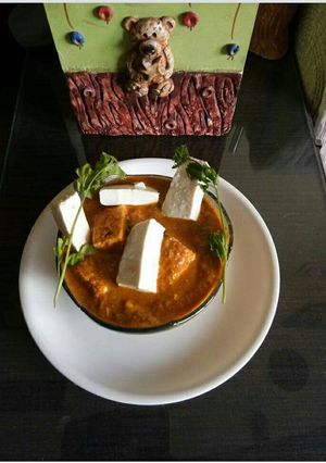 A picture of Badaami Malai Paneer.