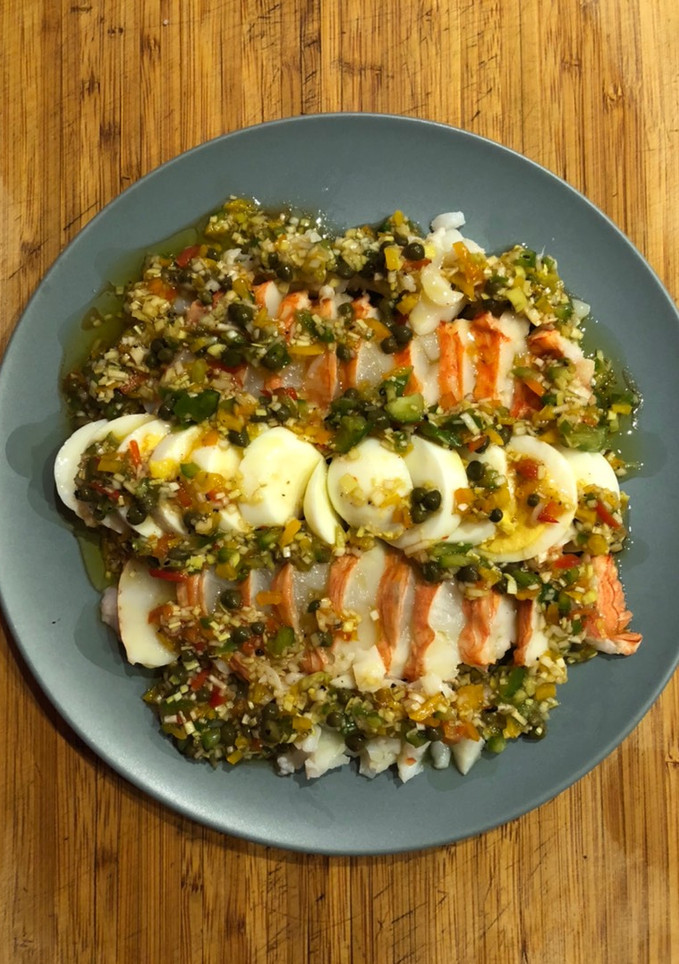 Una foto de Salpicón de langosta. Receta tradicional revisada