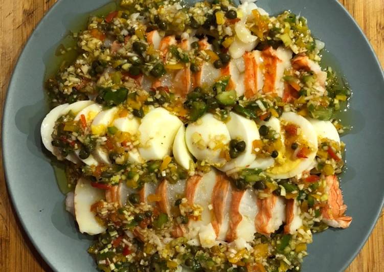 Salpicón de langosta. Receta tradicional revisada