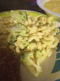 Steamed Broccoli and Pasta Alfredo