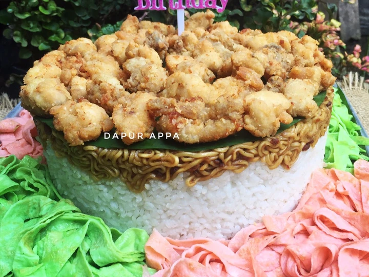 Langkah Gampang Membikin Resep Tumpeng sederhana (sego mie) yang Uenak Anti Ribet, Sempurna
