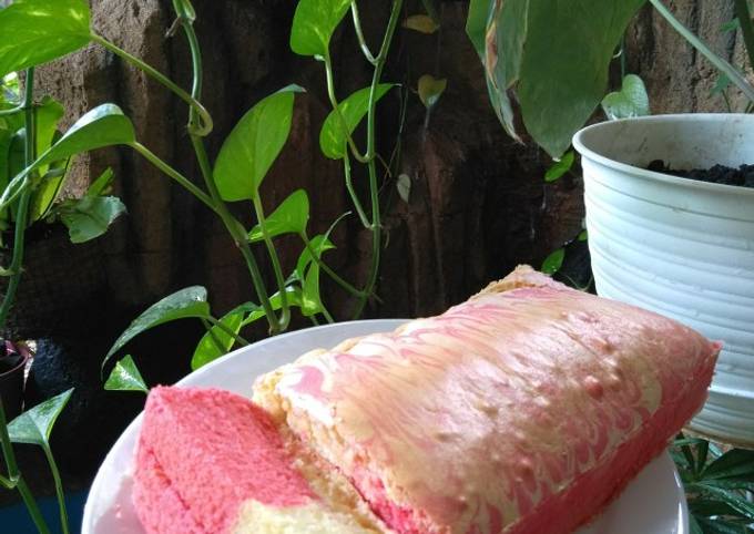 Resep Marbel cake merah putih takaran sendok