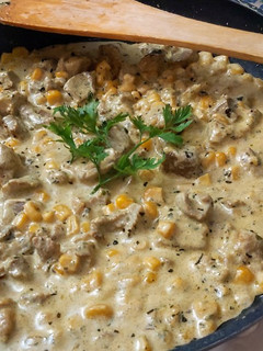 Tejszínes - kukoricás curry fűszeres pulyka felsőcomb filé 🍷🍷 recept fotója