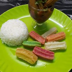 A picture of Data Aloo (Drumstick and potato curry).