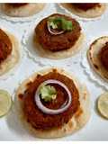 Mutton Shami Kebab with Mini Paratha and Yoghurt dip