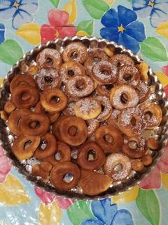 عکسی از دستور دونات خوشمزه بدون فر