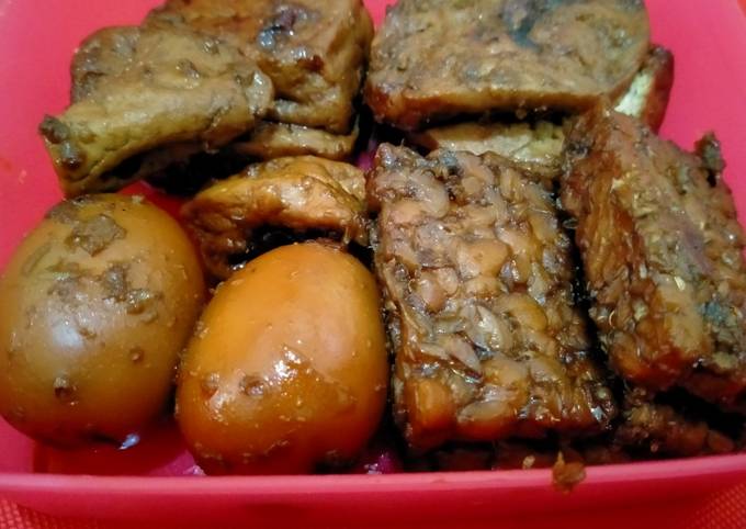 Resep Bacem T3 (tahu, tempe, telor), Lezat
