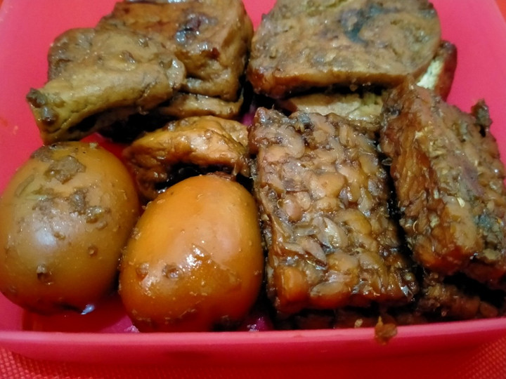 Resep Bacem T3 (tahu, tempe, telor), Lezat