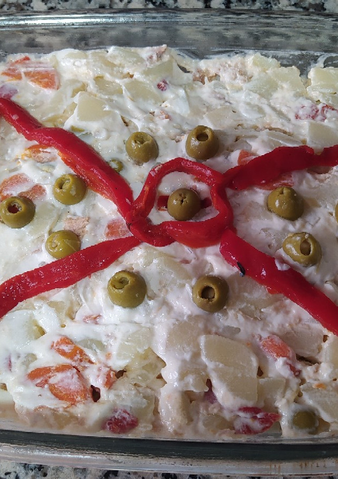 Una foto de Ensaladilla rusa (sin verdura congelada)🥕🥔🥚