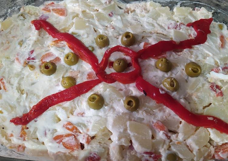 Ensaladilla rusa (sin verdura congelada)🥕🥔🥚