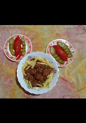 عکسی از دستور خوراک گوشت قلقلی
