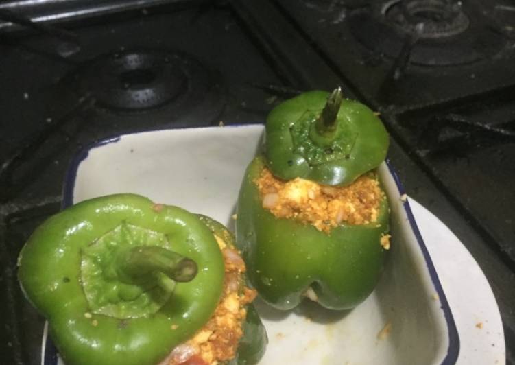 Stuffed capsicum with paneer