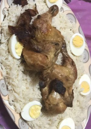 صورة لوصفة دجاج مقلي مع الأرز