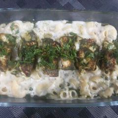 A picture of Cottage Cheese Macaroni Alfredo.