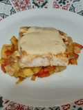 Pescadilla con salsa de anacardos