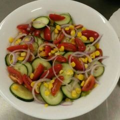Sweetcorn and cucumber salad A picture of Sweetcorn and cucumber salad.
