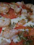 Pizza con camarones