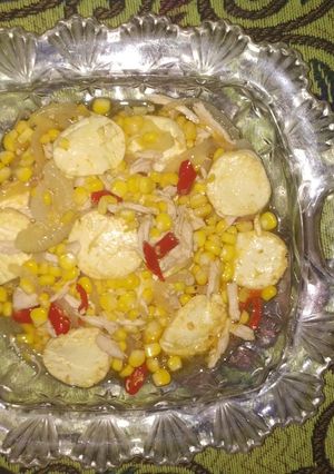 Foto resep Tahu ayam tumis jagung