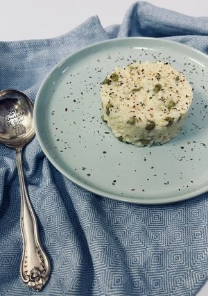 Une photo de Risotto ultra crémeux petits pois