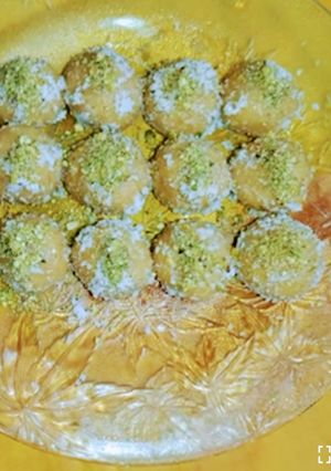 A picture of Coconut Kesar Laddoo##Vrat special.