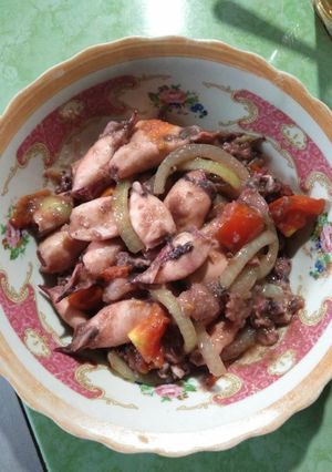Foto resep Oseng Cumi Bawang Bombay