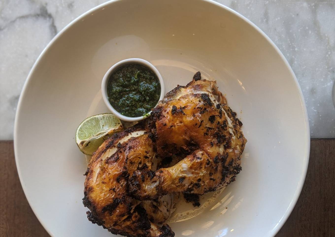 Spiced chicken with chutney