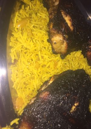 صورة لوصفة أرز بسمتي بالزبيب والسوداني