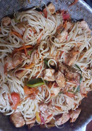 Una foto de Spaghetti al wok