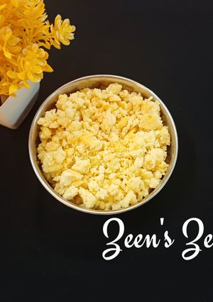 A picture of Split Milk Kalakand with Saffron.