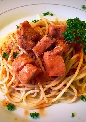 รูปของ สปาเก็ตตี้อกไก่พริกไทยดำ