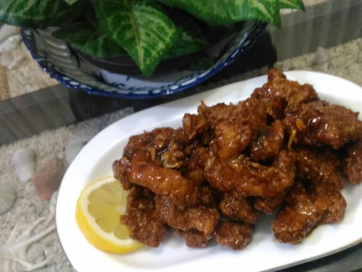 Langkah Mudah untuk Membuat Resep Korean Honey Butter Lemon Chicken #SeninSemangat yang Lezat Anti Ribet, Uenak Banget