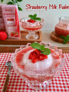 Foto resep Strawberry Milk Pudding