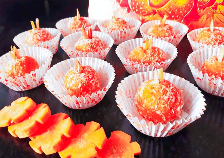 Simple Way to Prepare Any-night-of-the-week Carrot coconut ladoo